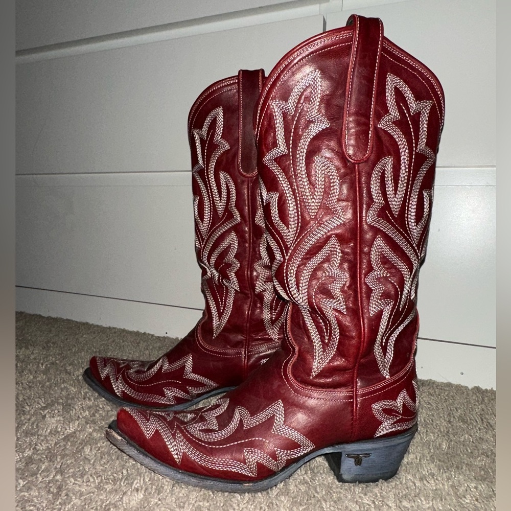 Lane red cowboy boots